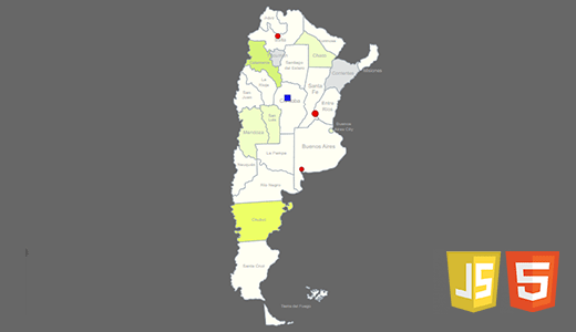 Interactive Map of Argentina JavaScript