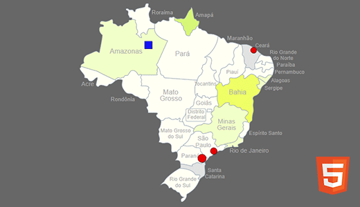 Interactive Map of Brazil JavaScript