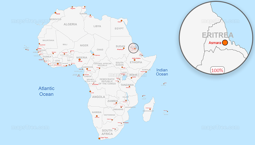 Vector Map of Africa - Layered Countries