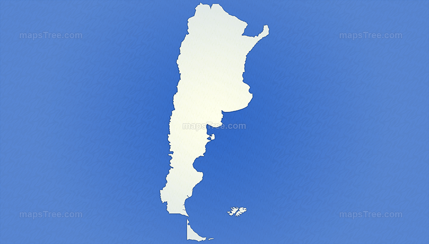 Isolated Argentina Map on a Blue Background