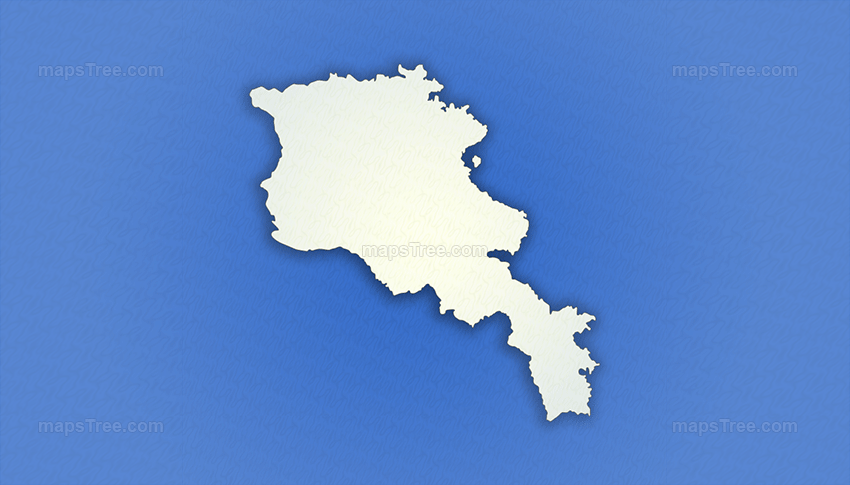 Isolated Armenia Map on a Blue Background