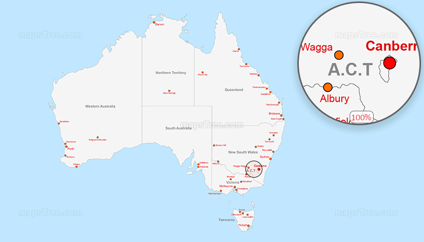 Vector Map of Australia - Layered States