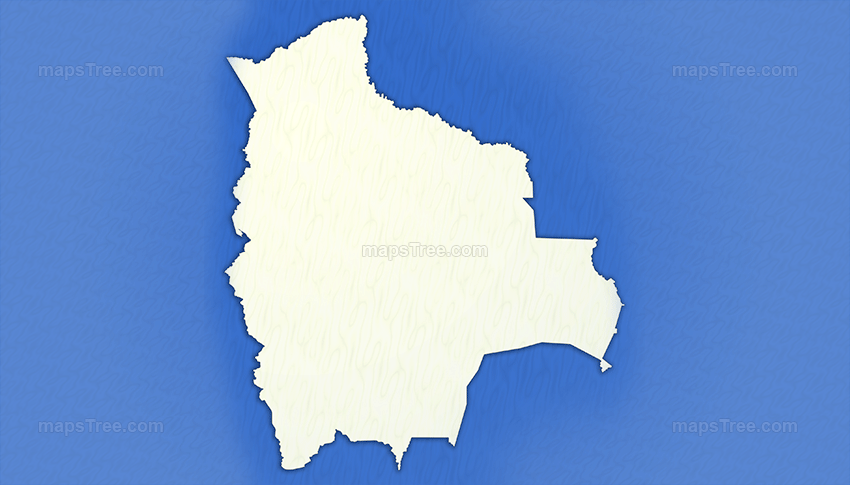 Isolated Bolivia Map on a Blue Background