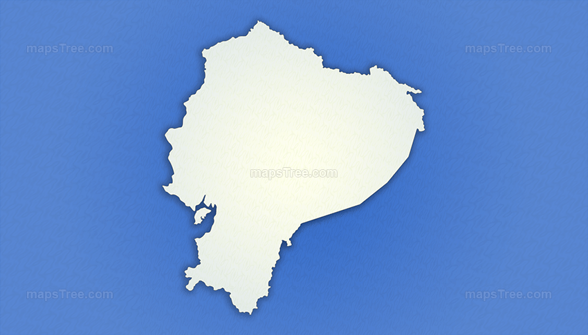 Isolated Ecuador Map on a Blue Background