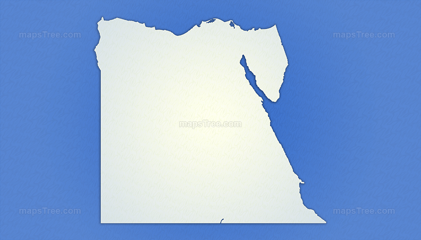 Isolated Egypt Map on a Blue Background