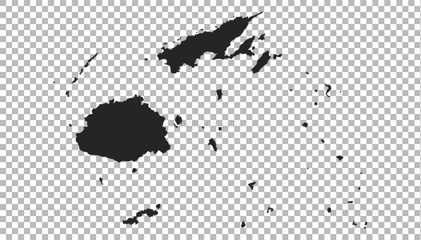 Transparent PNG map image of Fiji