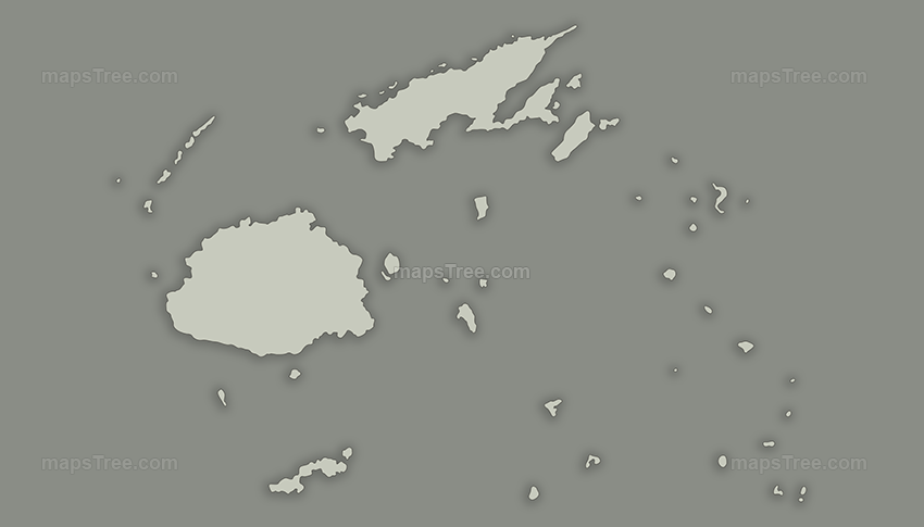 Vintage Map of Fiji