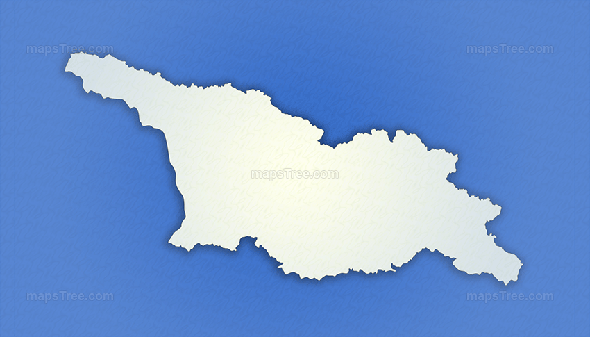 Isolated Georgia Map on a Blue Background