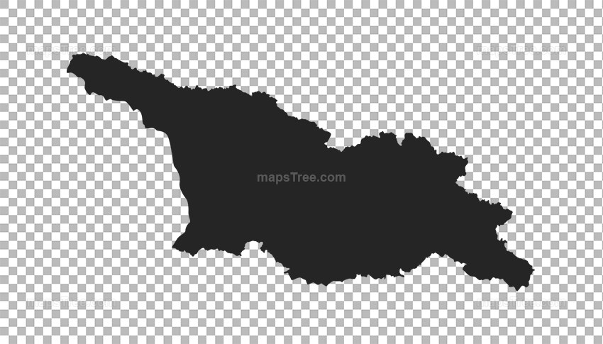 Transparent PNG map image of Georgia