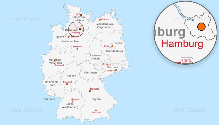 Vector Map of Germany - Layered States