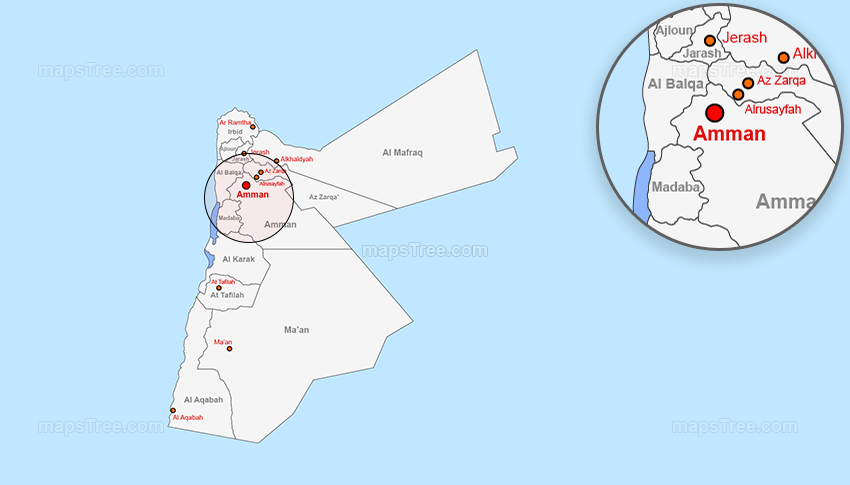 Vector Map of Jordan - Layered Regions