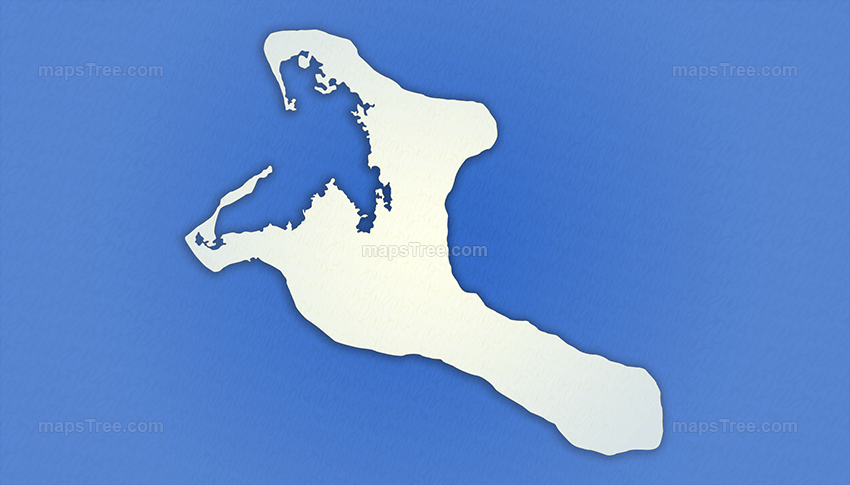 Isolated Kiribati Map on a Blue Background