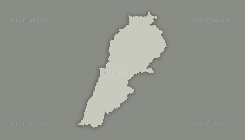 Vintage Map of Lebanon