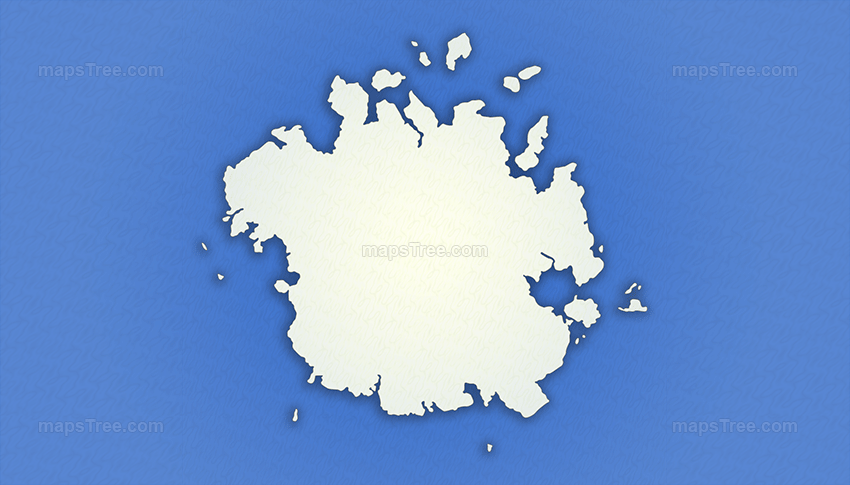 Isolated Micronesia Map on a Blue Background