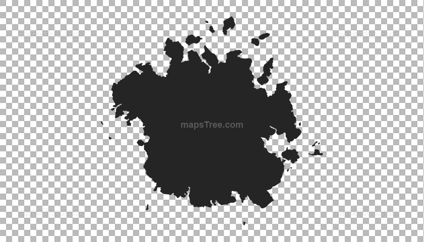 Transparent PNG map image of Micronesia