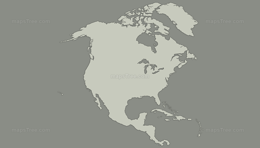 Vintage Map of North America