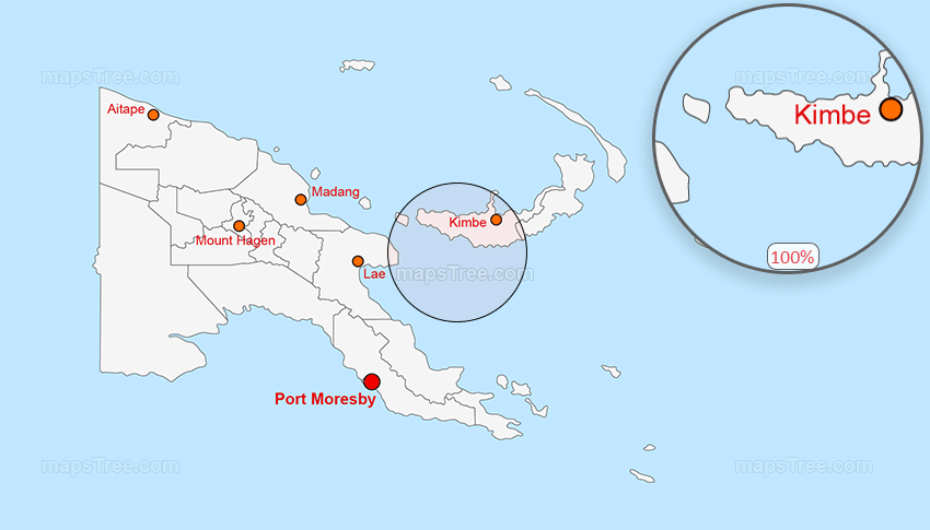 Vector Map of Papua New Guinea - Layered Regions
