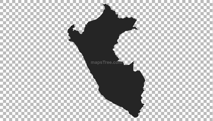 Transparent PNG map image of Peru
