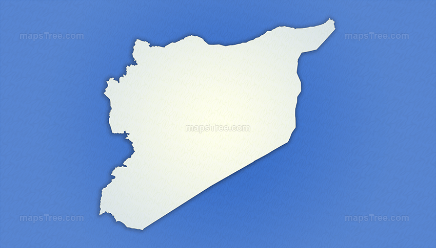 Isolated Syria Map on a Blue Background