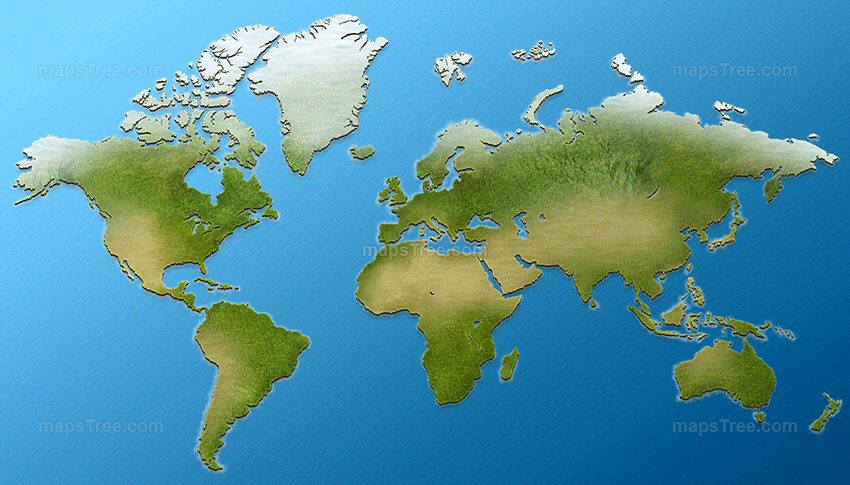 Realistic World Map